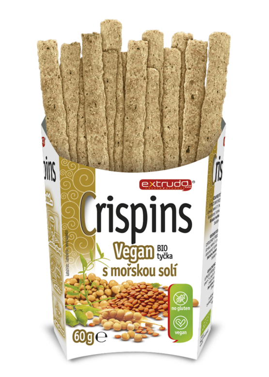 BIO Crispins Vegan proteinové tyčky s mořskou solí 60g 